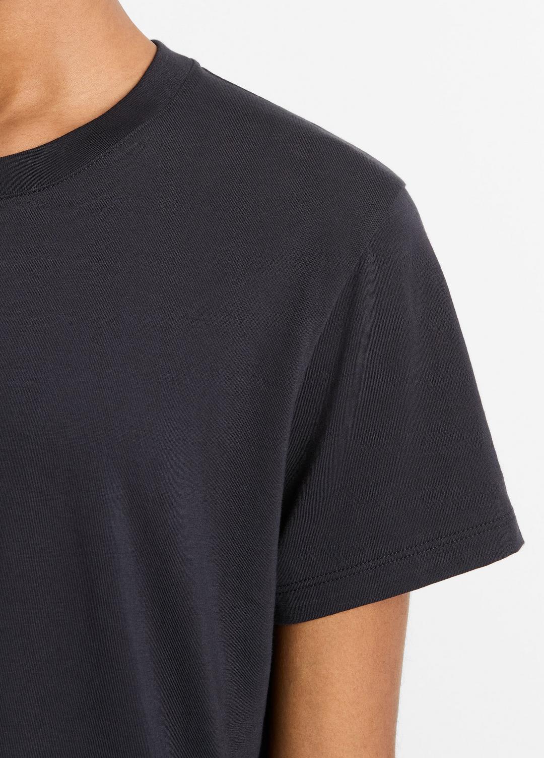 Pima Cotton Crew Neck T-Shirt in Short Sleeve - COASTAL BLUE | VINCE Women