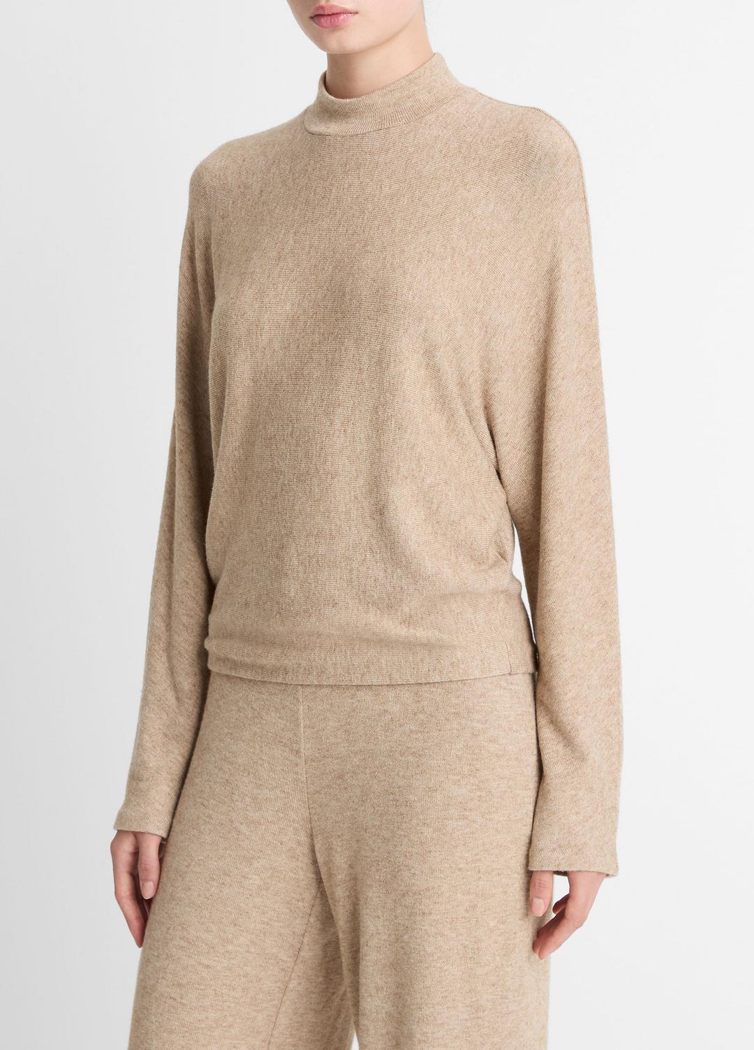 Cozy Dolman-Sleeve Mock-Neck Top in Long Sleeve - HEATHER BRUNA | VINCE Women