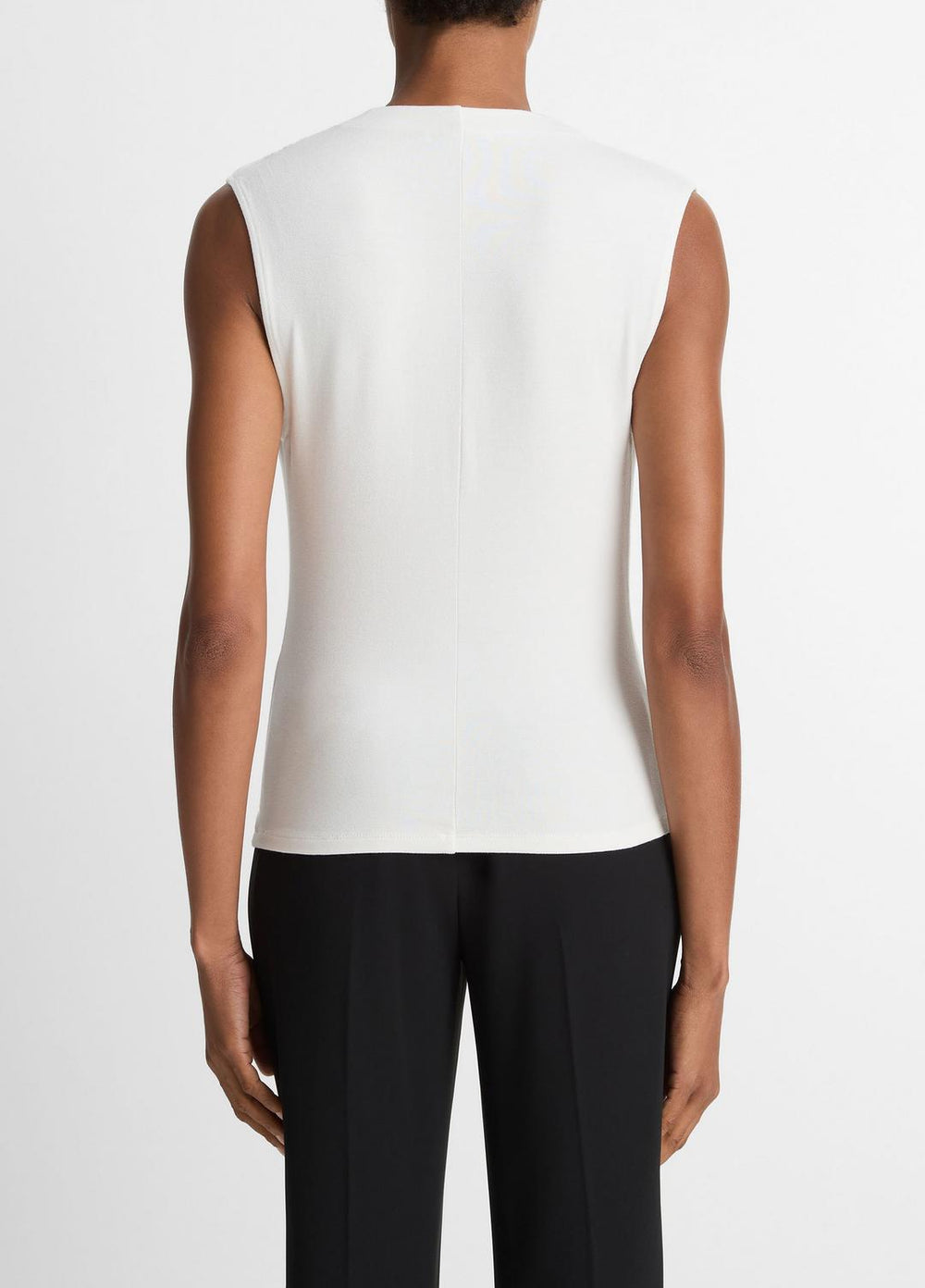 Jersey Draped Cowl-Neck Top in Tank Tops - GESSO | VINCE Women