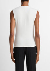 Jersey Draped Cowl-Neck Top in Tank Tops - GESSO | VINCE Women