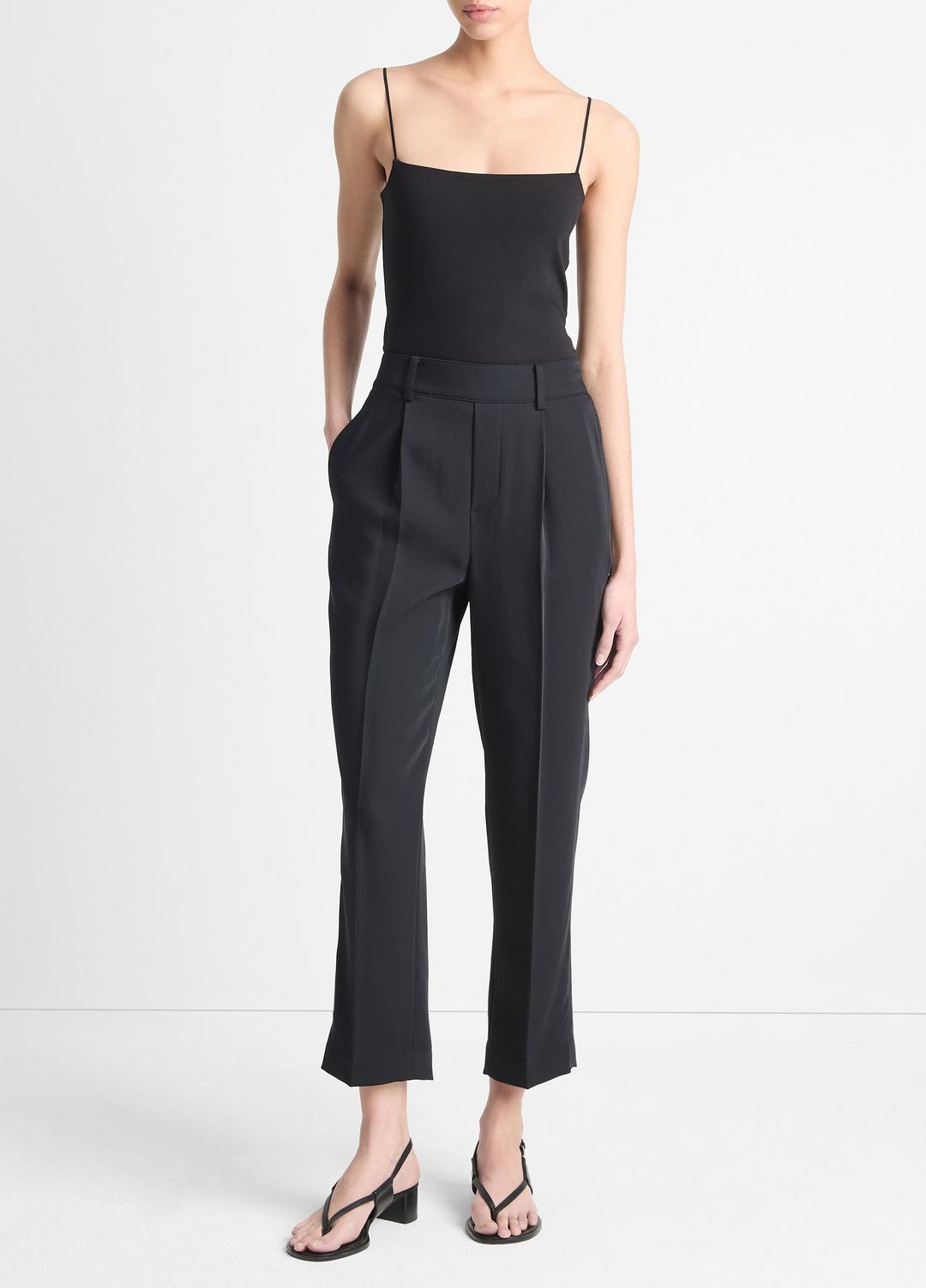 Pima Cotton Camisole in Tank Tops - BLACK | VINCE Women