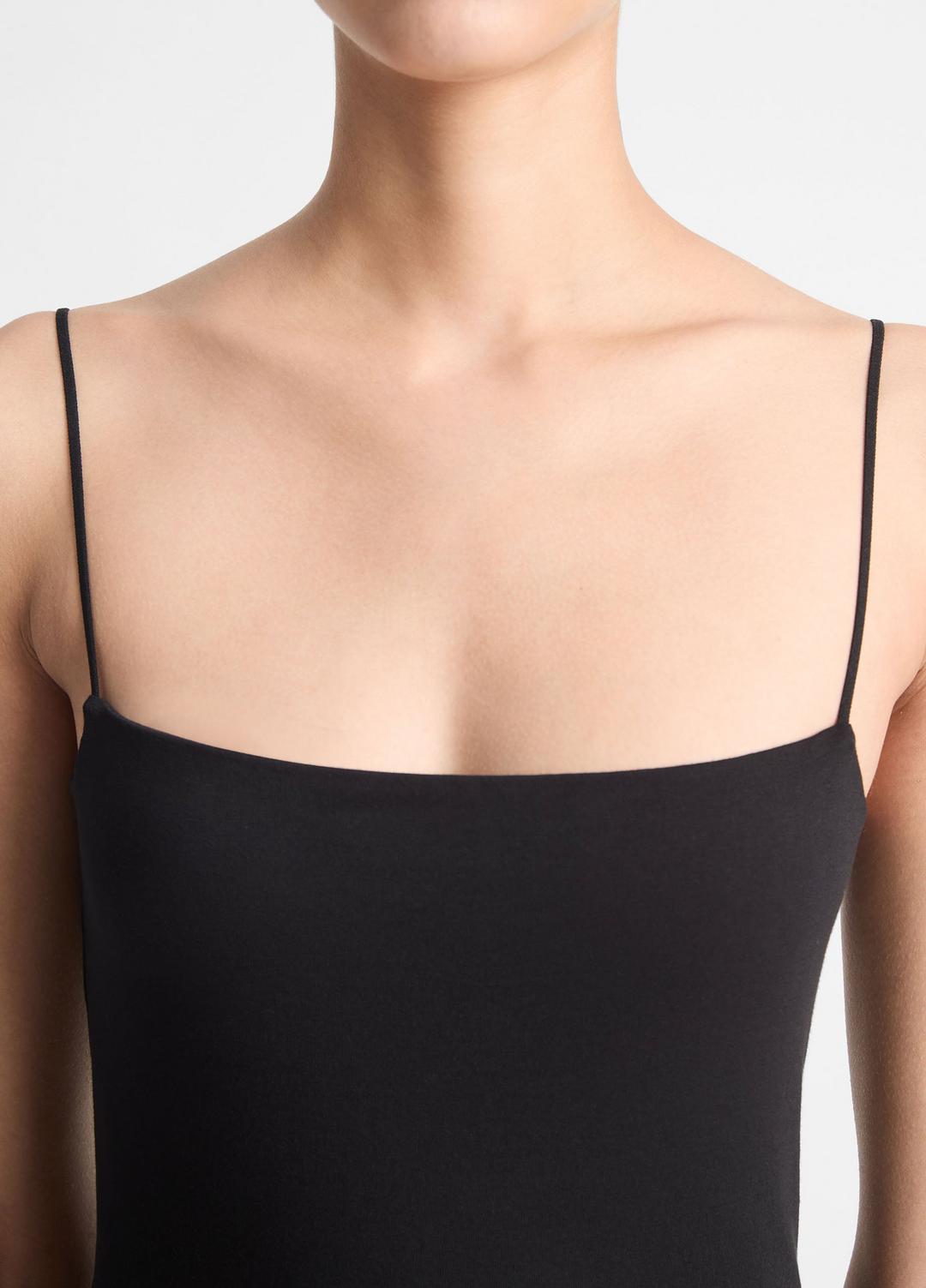Pima Cotton Camisole in Tank Tops - BLACK | VINCE Women