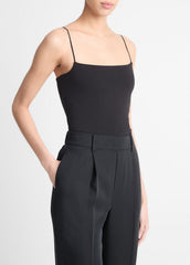 Pima Cotton Camisole in Tank Tops - BLACK | VINCE Women