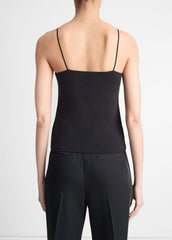Pima Cotton Camisole in Tank Tops - BLACK | VINCE Women