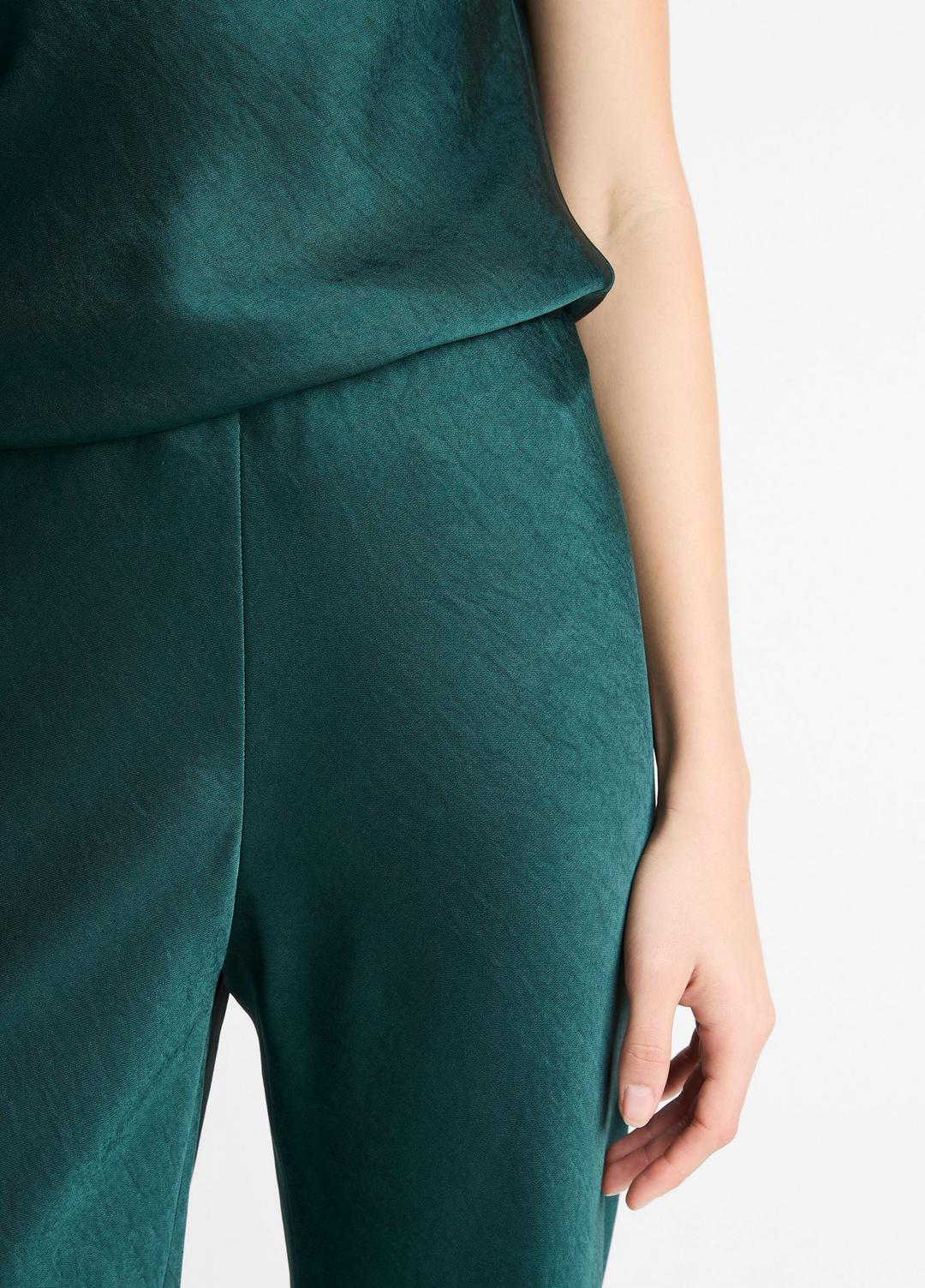 Colette High-Rise Fluid Satin Bias Pant in Trousers - JUNIPER | VINCE Women