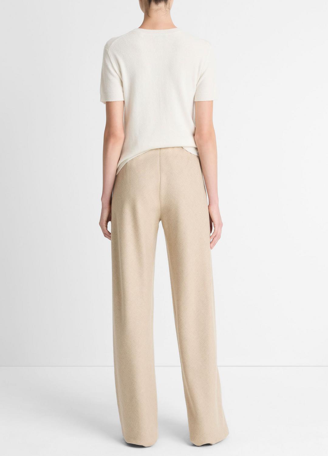 Italian Wool-Blend High-Waist Bias Pant in Trousers - OATMEAL | VINCE Women