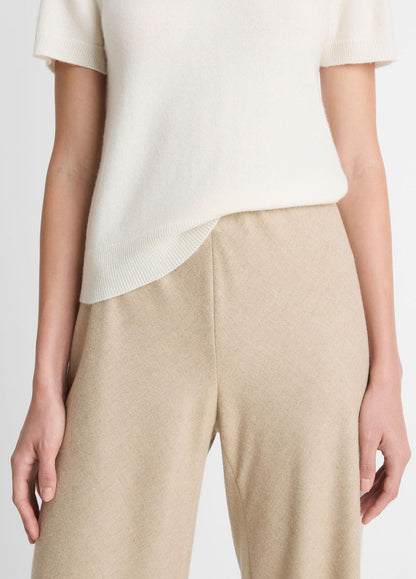 Italian Wool-Blend High-Waist Bias Pant in Trousers - OATMEAL | VINCE Women