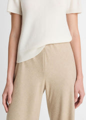 Italian Wool-Blend High-Waist Bias Pant in Trousers - OATMEAL | VINCE Women