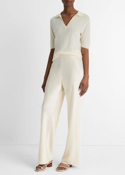 Colette High-Rise Fluid Satin Bias Pant in Pants - BONA | VINCE Women