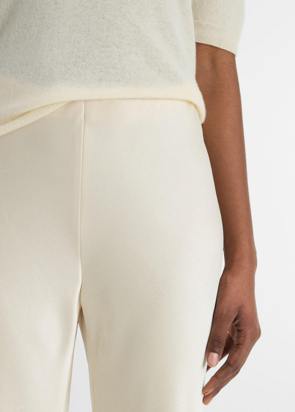 Colette High-Rise Fluid Satin Bias Pant in Pants - BONA | VINCE Women