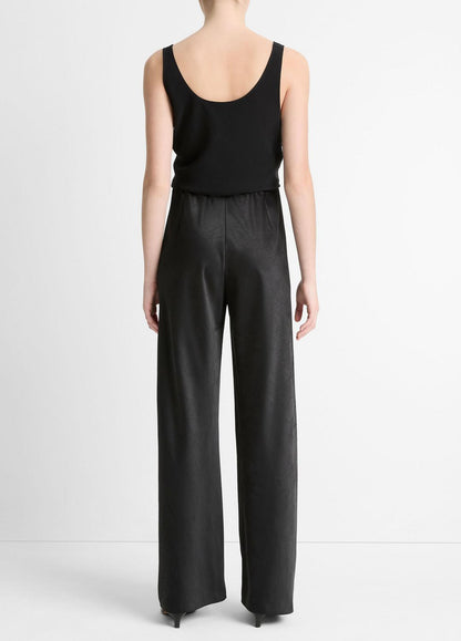 Colette High-Rise Fluid Satin Bias Pant in Trousers - BLACK | VINCE Women