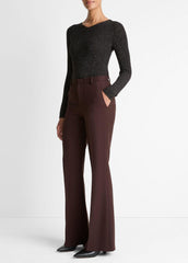 Sculptural Flare Trouser in Trousers - BLACK GRAPE | VINCE Women