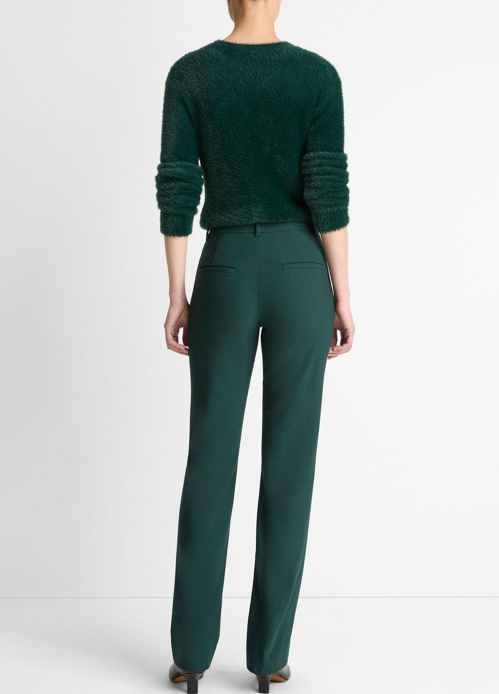 Cotton-Blend Slim Cigarette Pant in Trousers - JUNIPER | VINCE Women