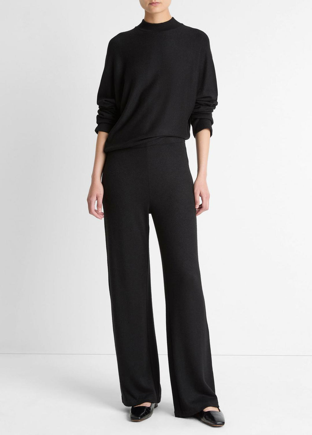 Cozy Wide-Leg Pant in Wide Leg - BLACK | VINCE Women