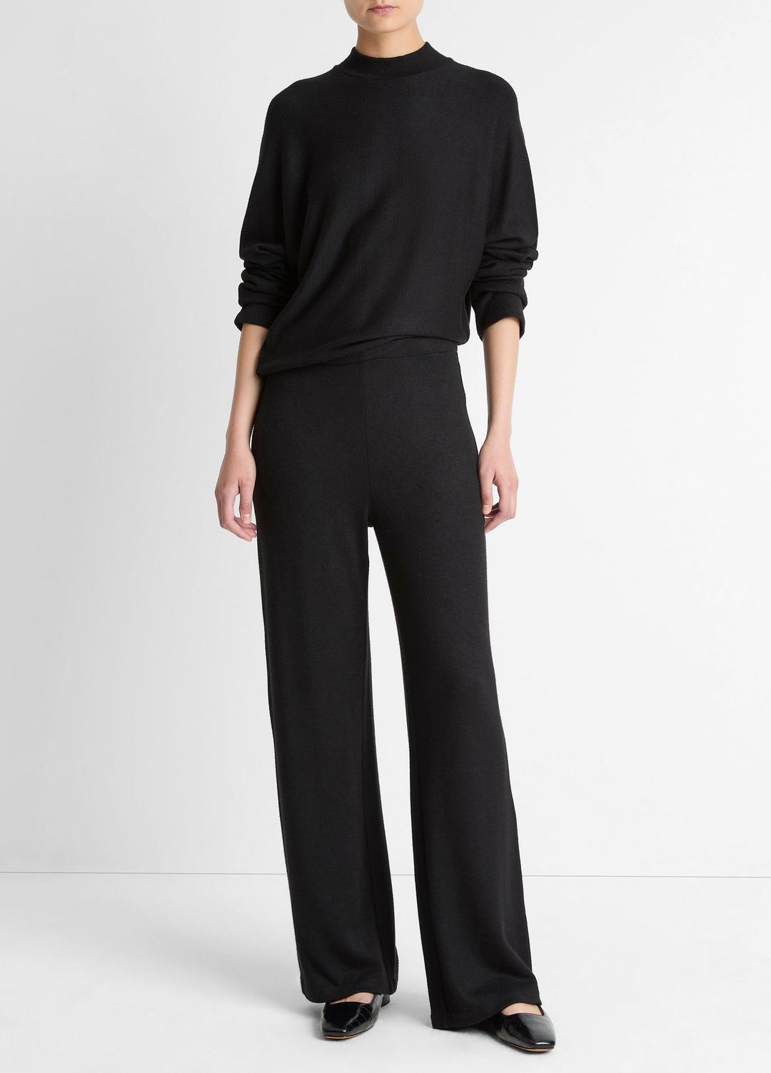Cozy Wide-Leg Pant in Wide Leg - BLACK | VINCE Women
