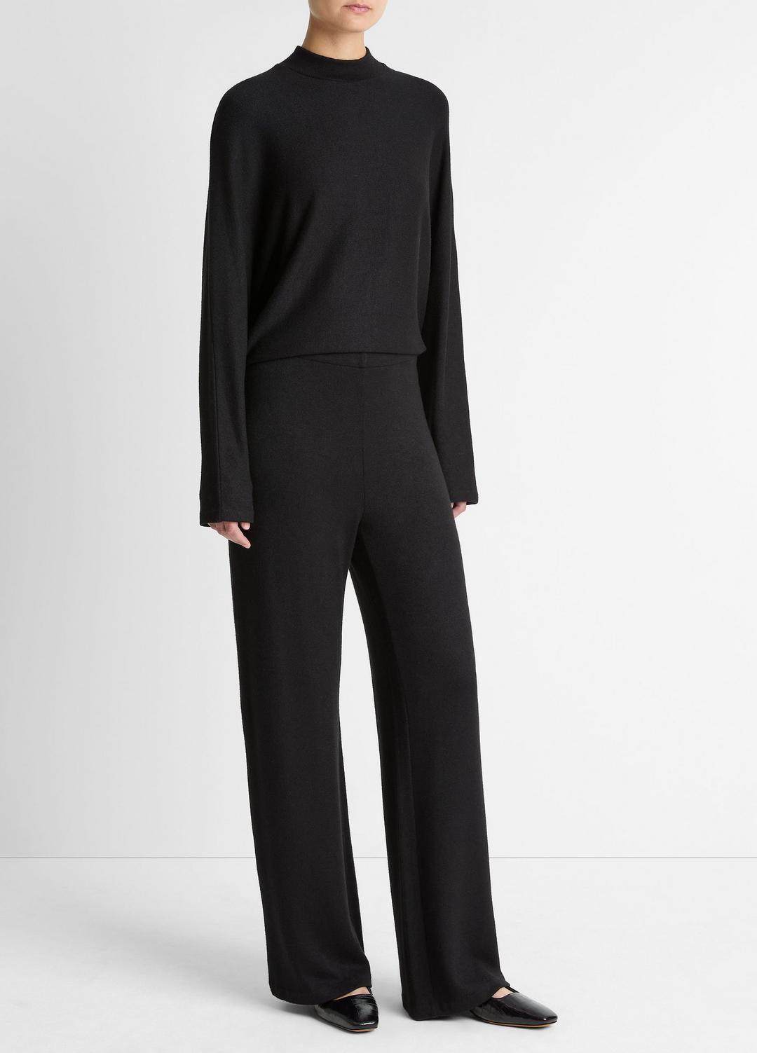 Cozy Wide-Leg Pant in Wide Leg - BLACK | VINCE Women