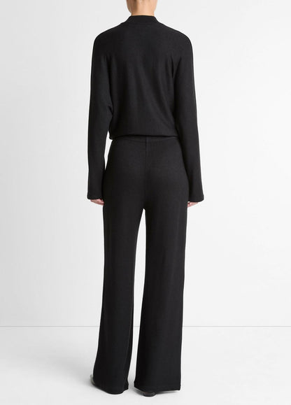 Cozy Wide-Leg Pant in Wide Leg - BLACK | VINCE Women
