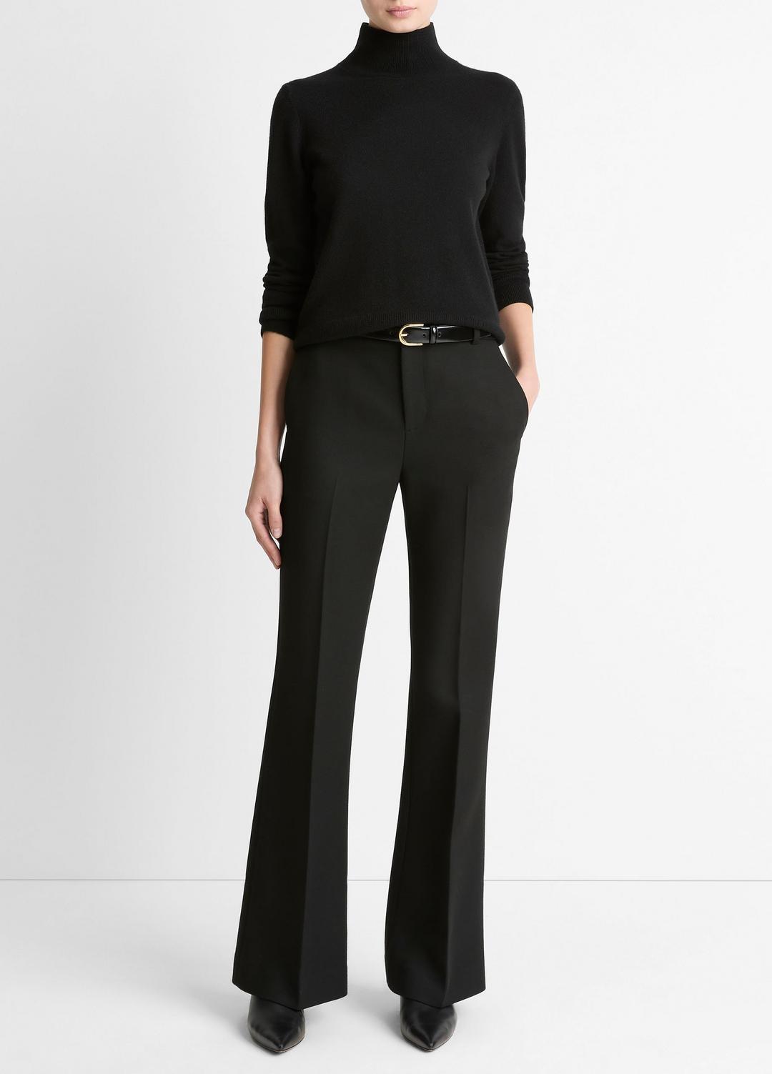 Sculptural Flare Trouser in Trousers - BLACK | VINCE Women