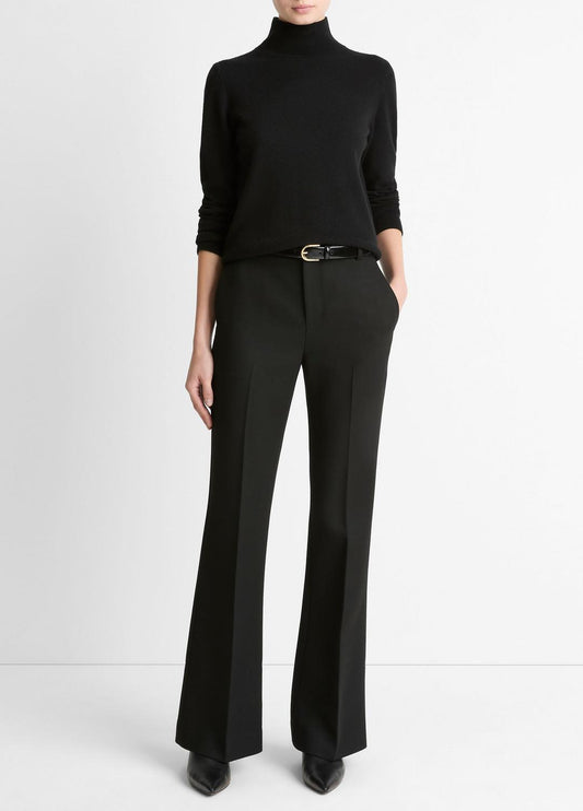 Sculptural Flare Trouser in Trousers - BLACK | VINCE Women