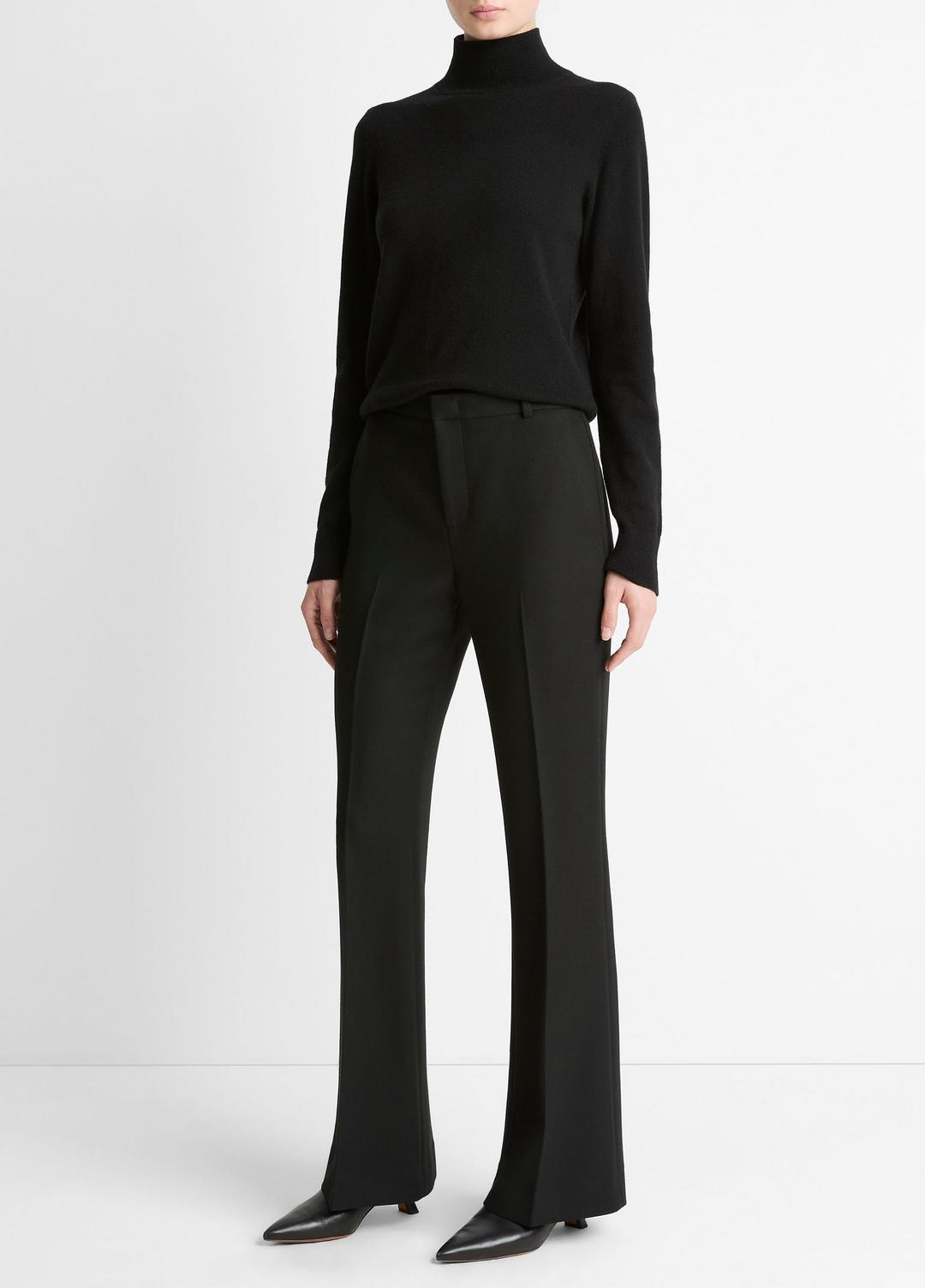 Sculptural Flare Trouser in Trousers - BLACK | VINCE Women
