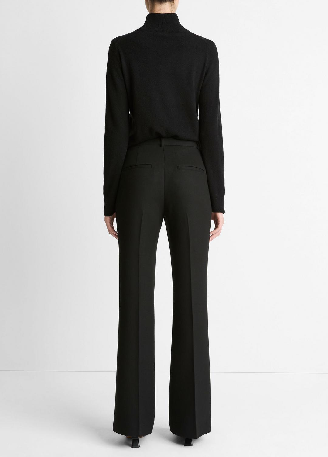 Sculptural Flare Trouser in Trousers - BLACK | VINCE Women