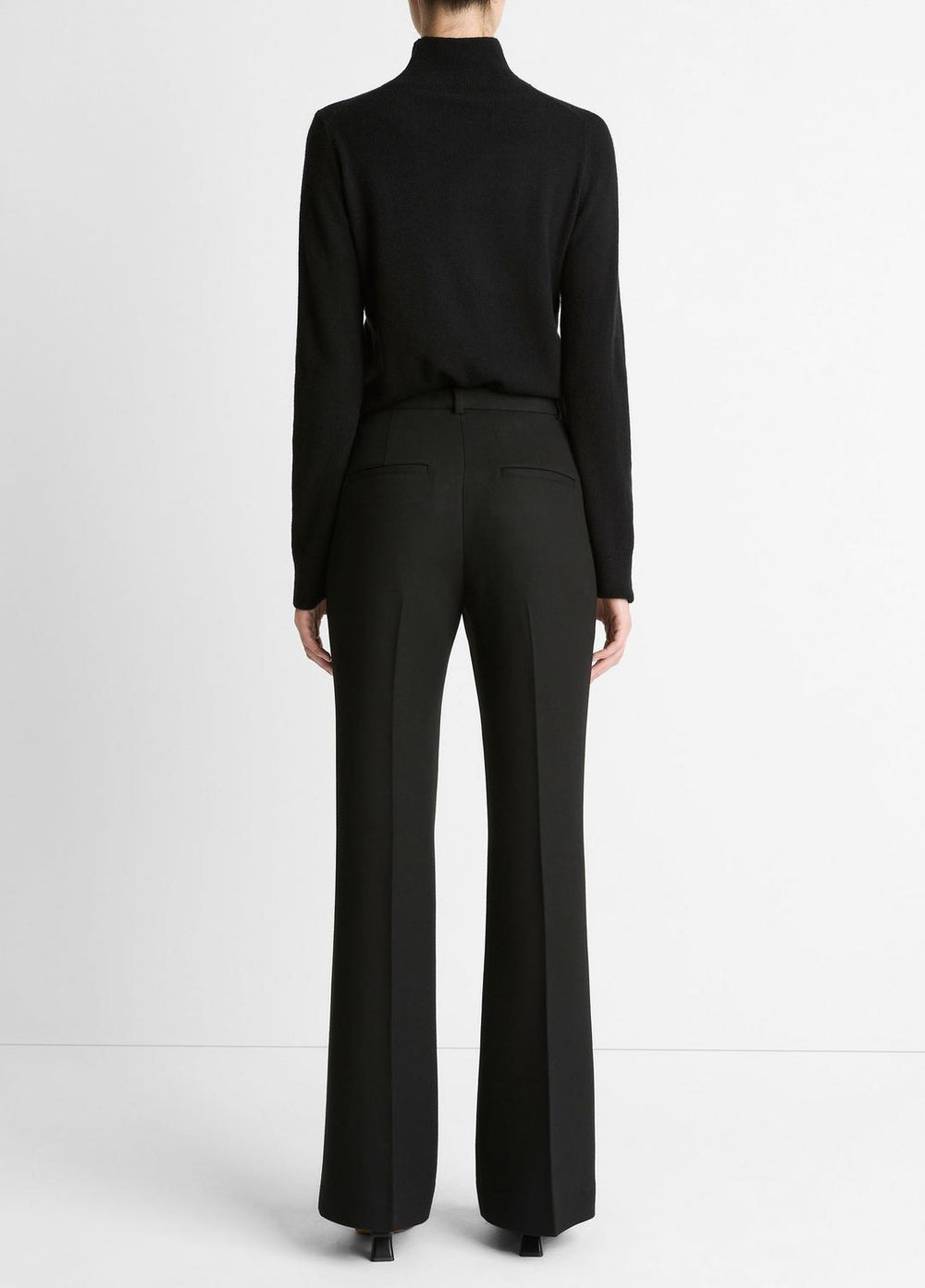 Sculptural Flare Trouser in Trousers - BLACK | VINCE Women