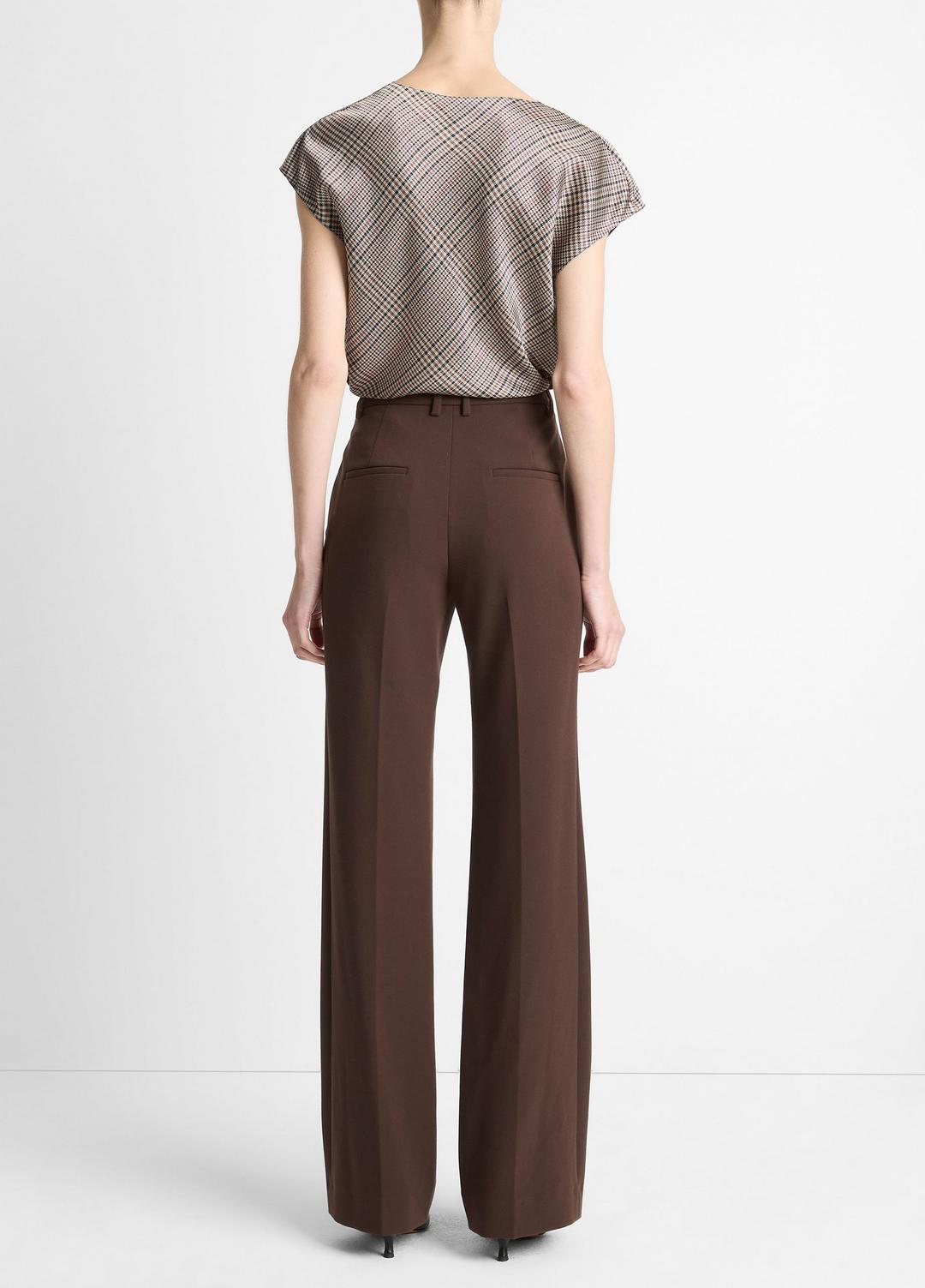 Mid-Rise Tailored Flare Pant in Trousers - DEEP ESPRESSO | VINCE Women