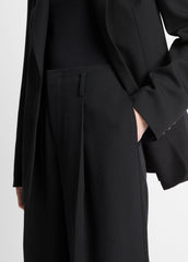 High-Waist Pleated Trouser in Trousers - BLACK | VINCE Women