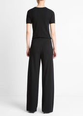 Colette High-Rise Crepe Bias Pant in Trousers - BLACK | VINCE Women