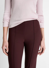 Niki Mid-Rise Pintuck Crop Flare Pant in Trousers - OXBLOOD | VINCE Women