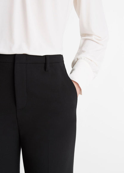 Mid-Rise Tailored Flare Pant in Trousers - BLACK | VINCE Women
