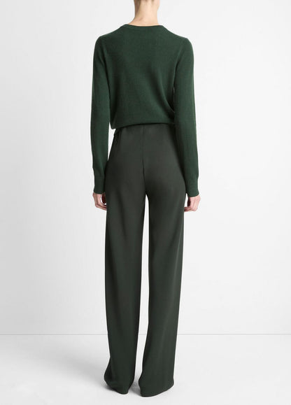 Colette High-Rise Crepe Bias Pant in Trousers - VERDE | VINCE Women