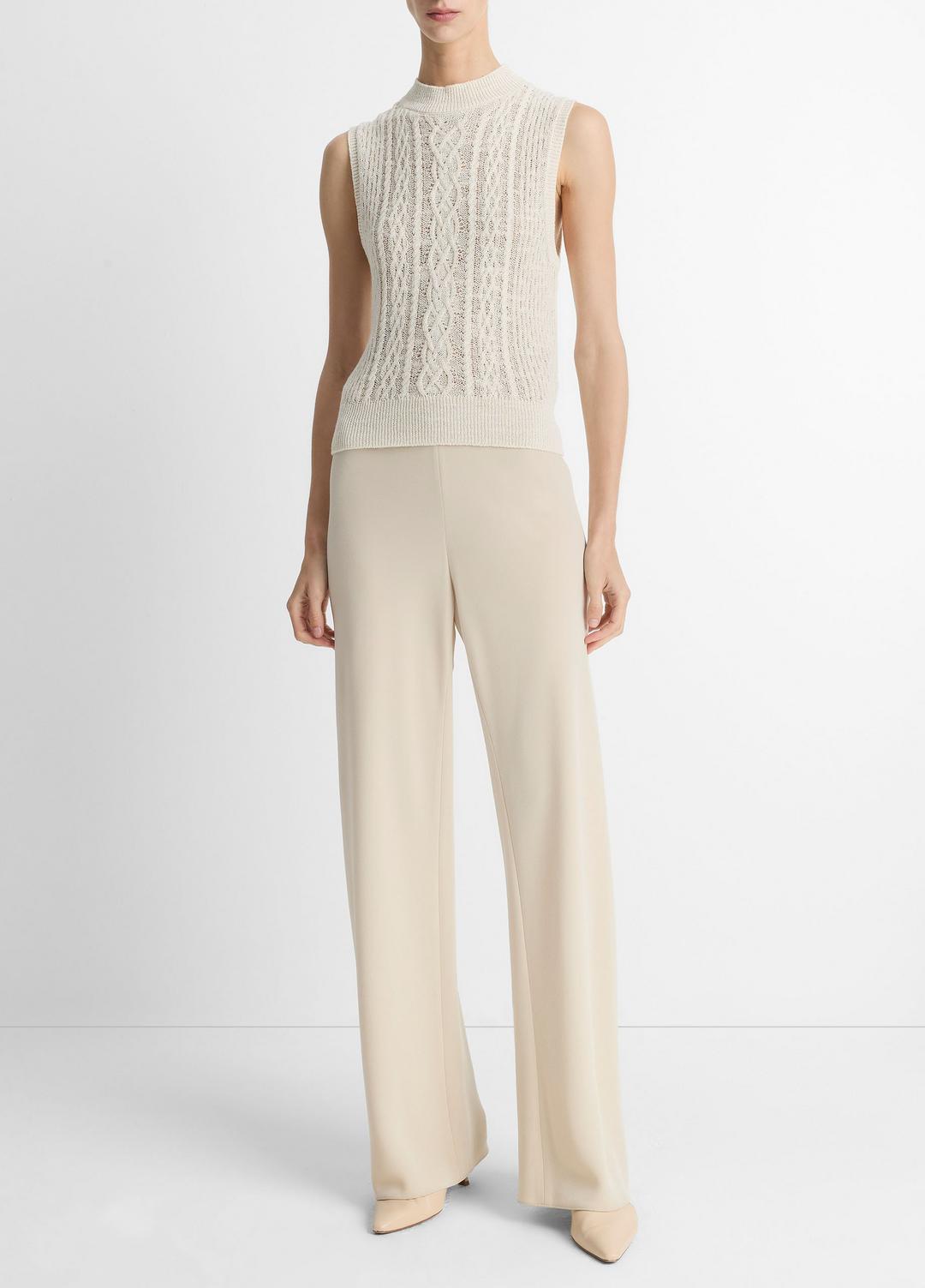 Colette High-Rise Crepe Bias Pant in Trousers - SHELL | VINCE Women
