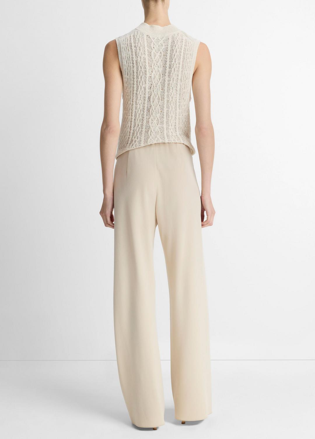 Colette High-Rise Crepe Bias Pant in Trousers - SHELL | VINCE Women