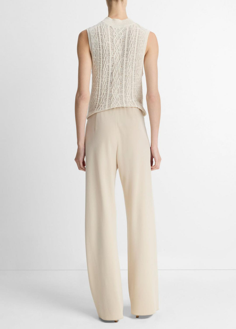 Colette High-Rise Crepe Bias Pant in Trousers - SHELL | VINCE Women