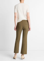 Niki Mid-Rise Pintuck Crop Flare Pant in Trousers - CYPRESS | VINCE Women