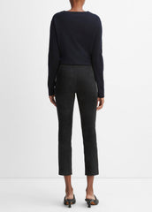 Stretch Suede Split Hem Crop Legging in Leggings - COASTAL BLUE | VINCE Women