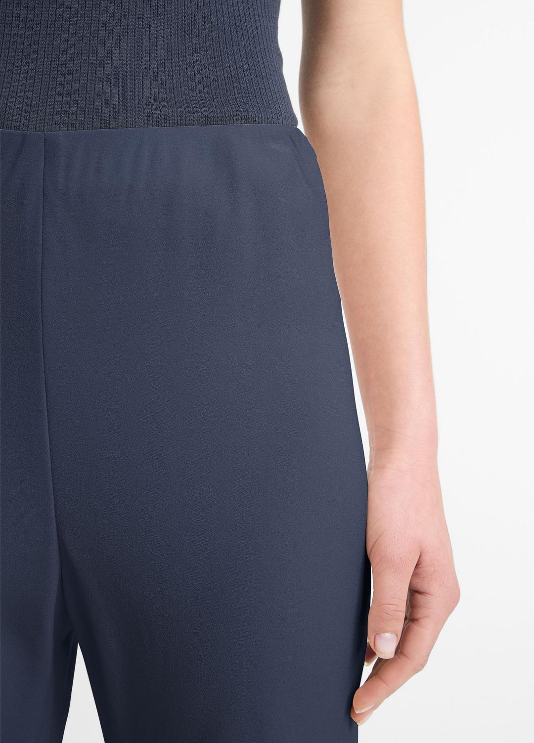 Colette High-Rise Crepe Bias Pant in Trousers - COASTAL BLUE | VINCE Women