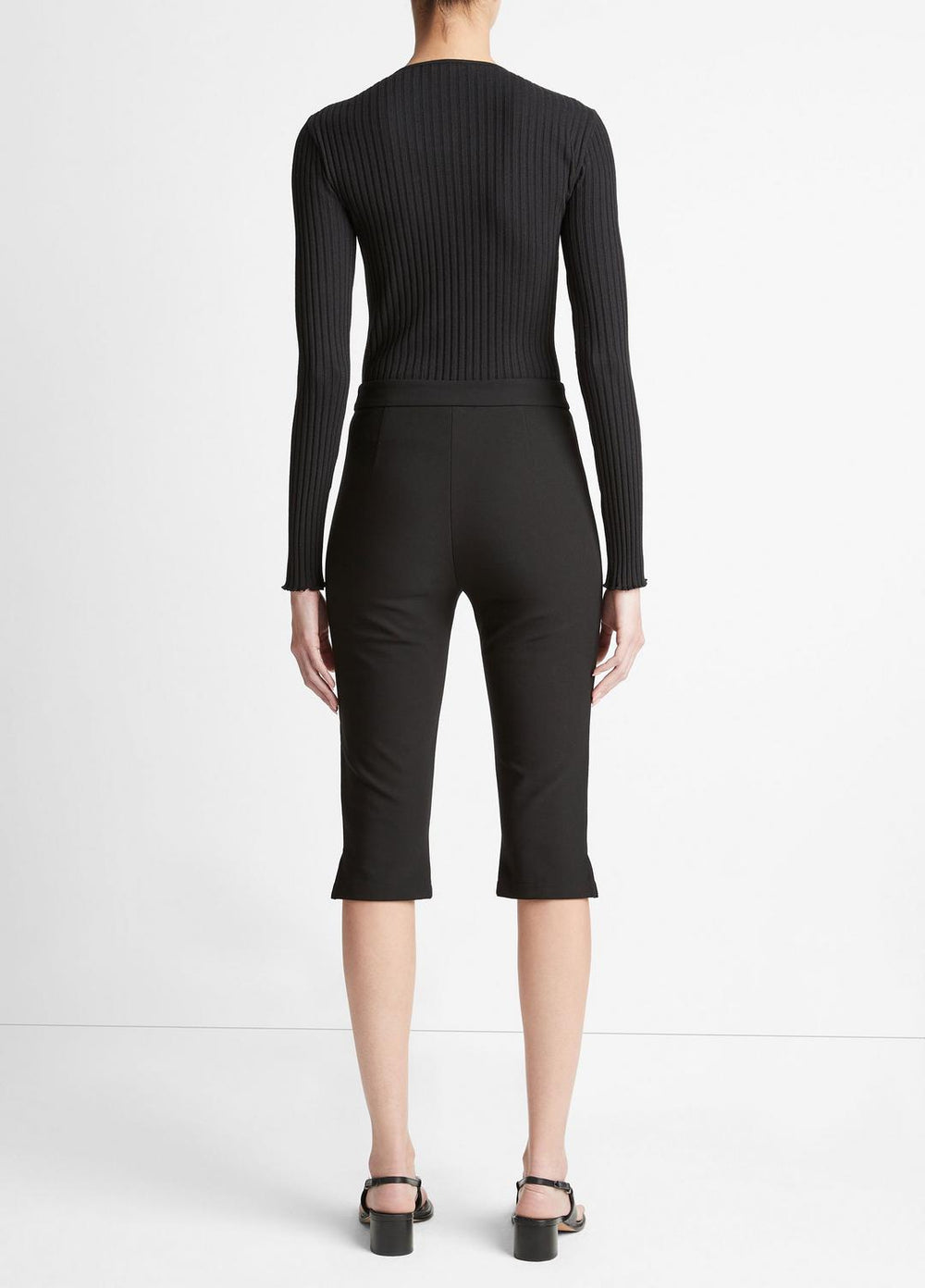 Slim-Fit Capri in Pants - BLACK | VINCE Women