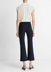 Niki Mid-Rise Pintuck Crop Flare Pant in Pants - COASTAL BLUE | VINCE Women