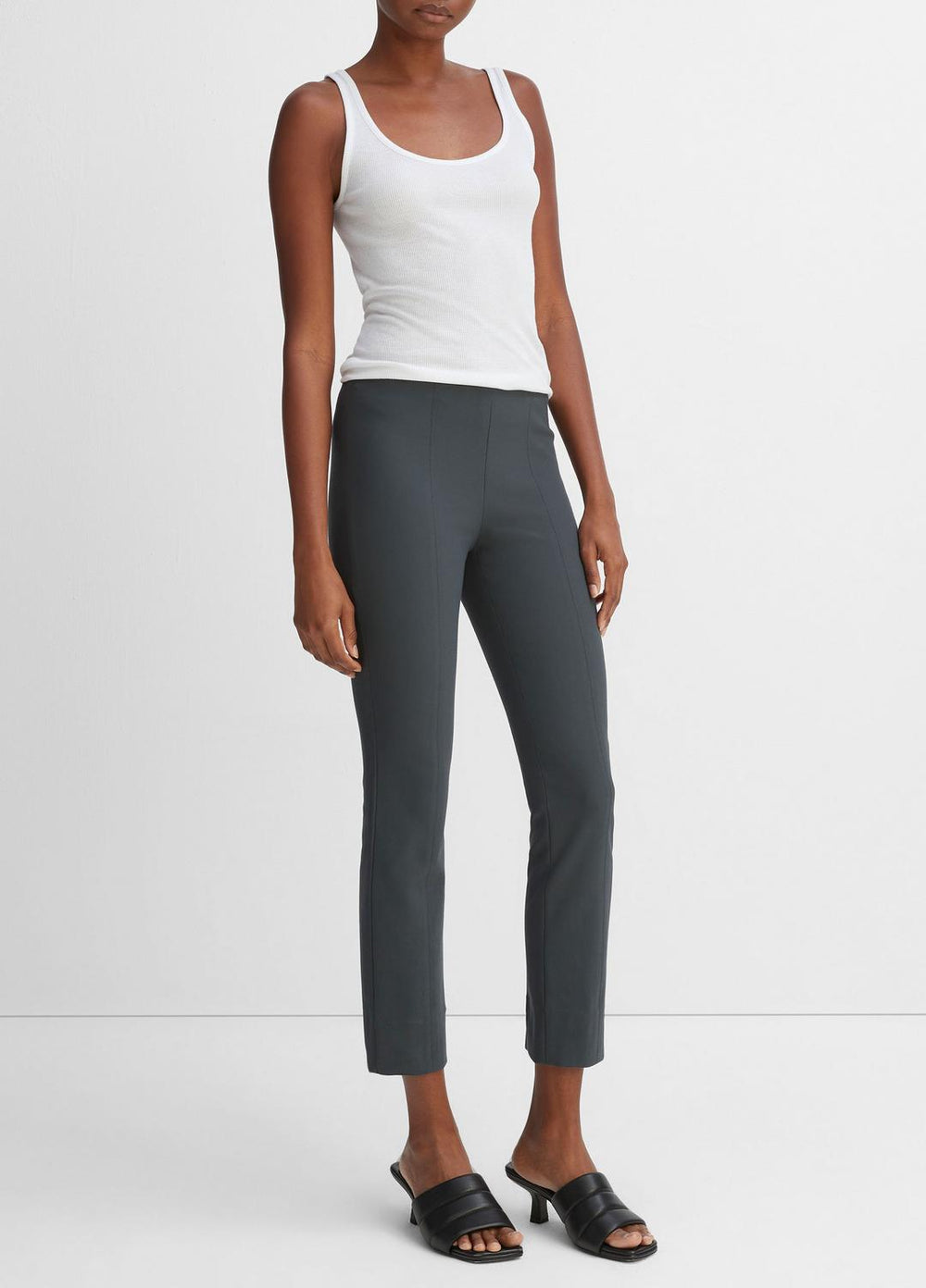 Women's Stitch Front Seam Ponte Legging - DARK GREY | VINCE Women