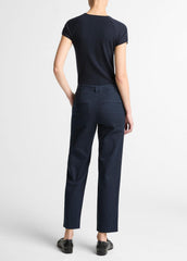 Avery Mid-Rise Italian Stretch-Cotton Chino Pant in Trousers - COASTAL BLUE | VINCE Women