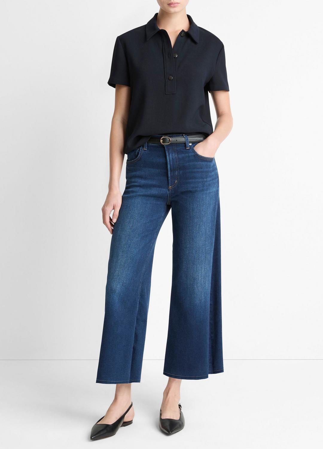 Citizens of Humanity Lyra Wide-Leg Crop Clean-Hem Jean in Denim - DAKOTA | VINCE Women