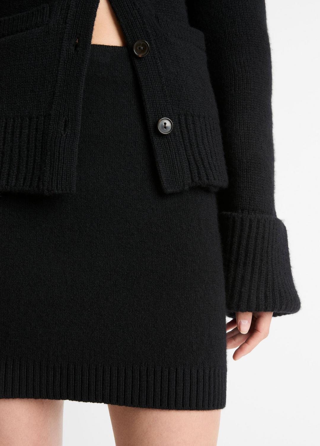 Double-Face Wool & Cashmere-Blend Mini Skirt in Skirts - BLACK | VINCE Women