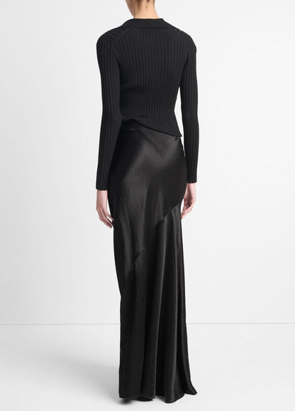 Satin Maxi Skirt in Skirts - BLACK | VINCE Women