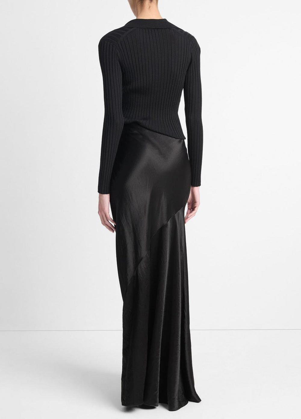 Satin Maxi Skirt in Skirts - BLACK | VINCE Women