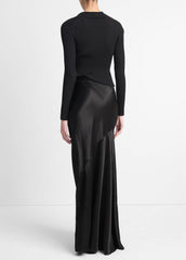 Satin Maxi Skirt in Skirts - BLACK | VINCE Women
