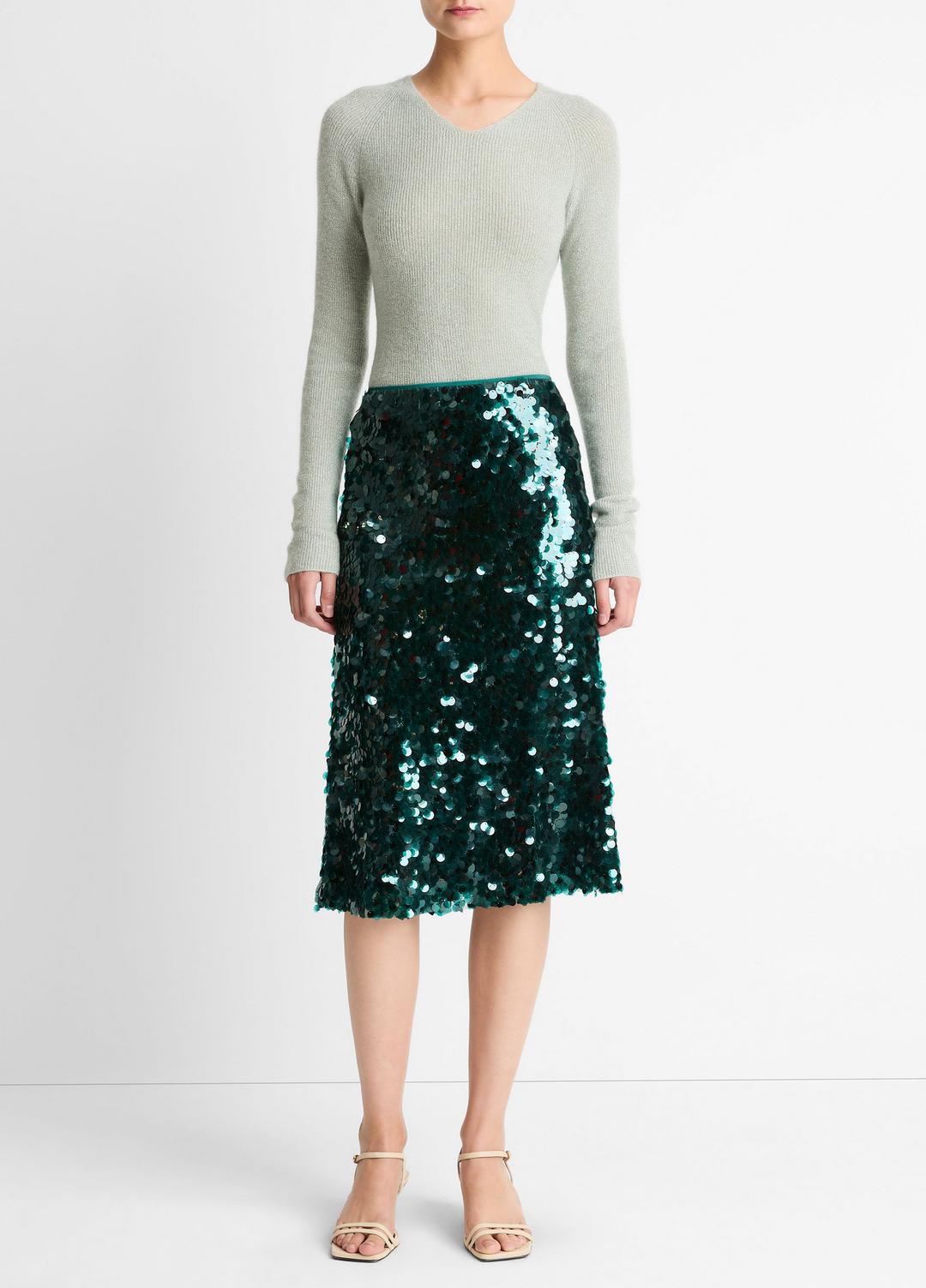 Paillette Bias Skirt in Skirts - JUNIPER | VINCE Women