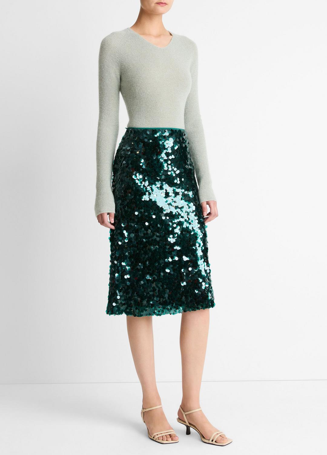 Paillette Bias Skirt in Skirts - JUNIPER | VINCE Women