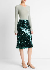 Paillette Bias Skirt in Skirts - JUNIPER | VINCE Women